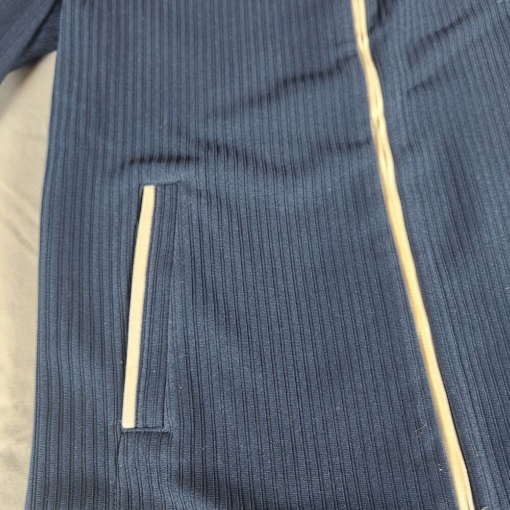 Vintage Zero King Ribbed Jacket Mens 38 Blue Full Zip Made USA Mod Scooter - Picture 5 of 14